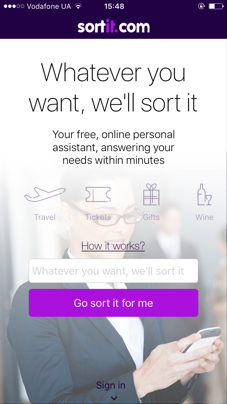 AI assistant application for search interface