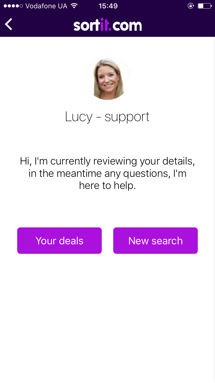AI assistant application for search interface