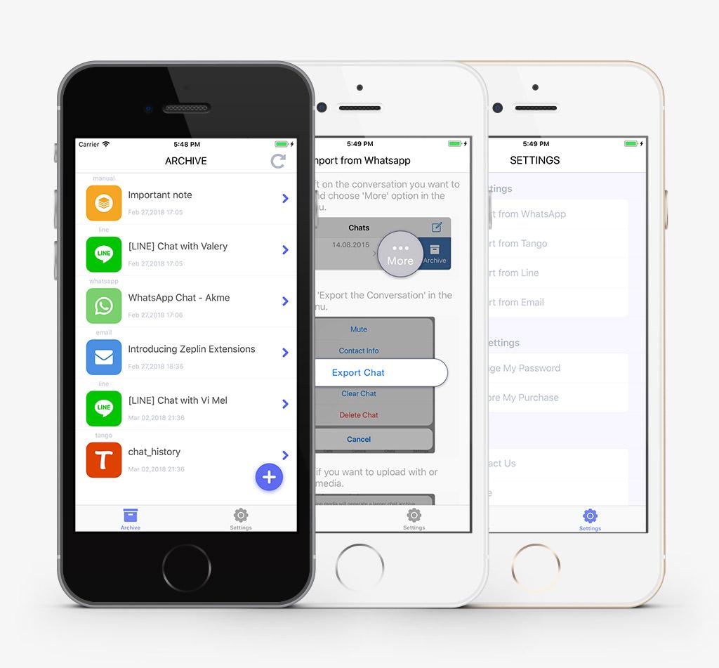 iOS backup application interface