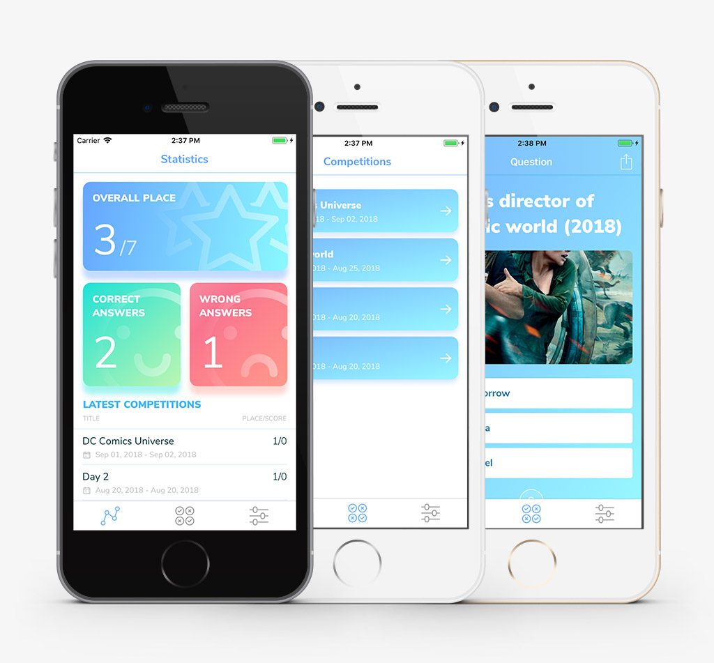 Trivia iOS application with backend interface