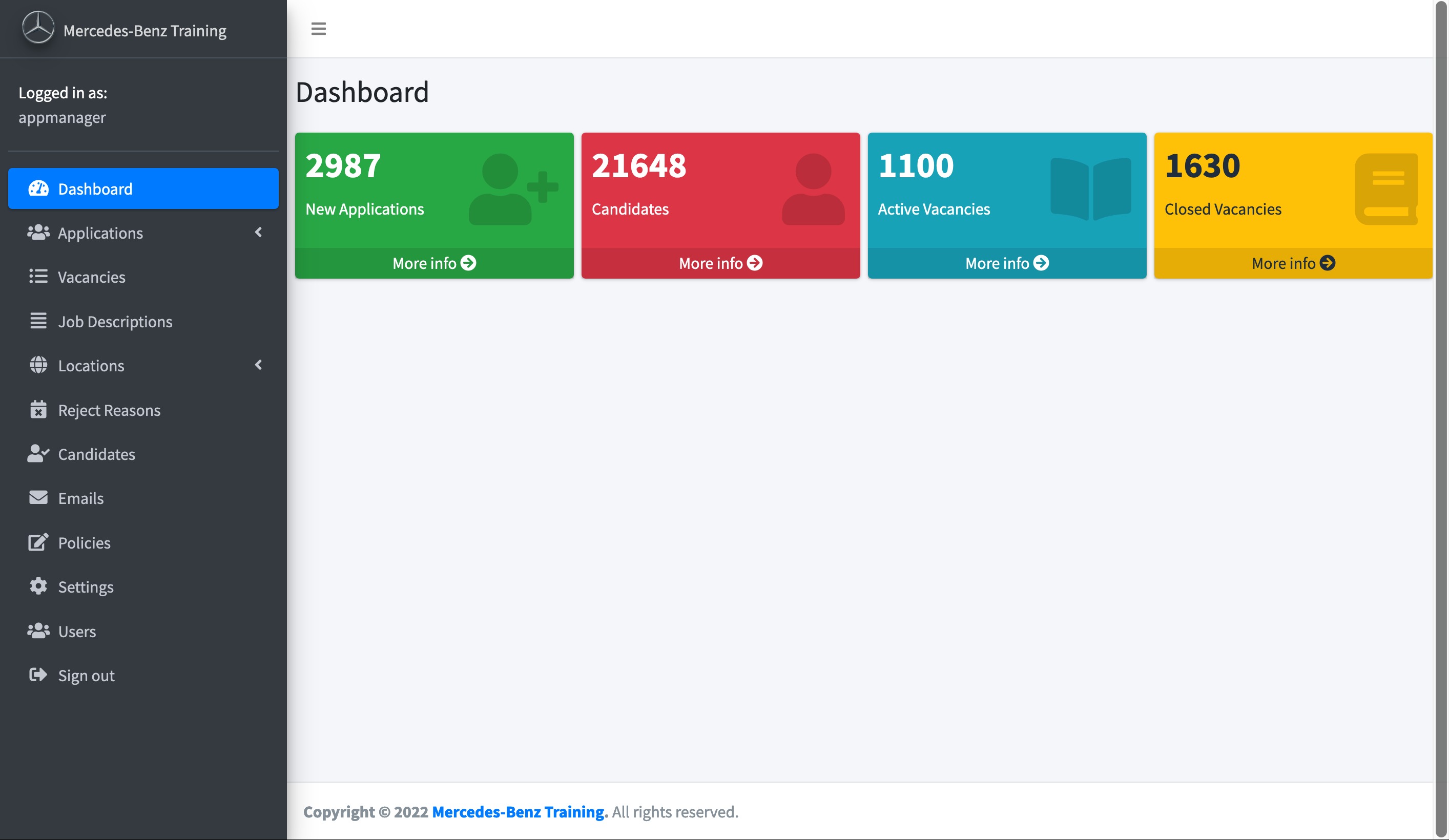 Backend for apprenticeship applications portal interface