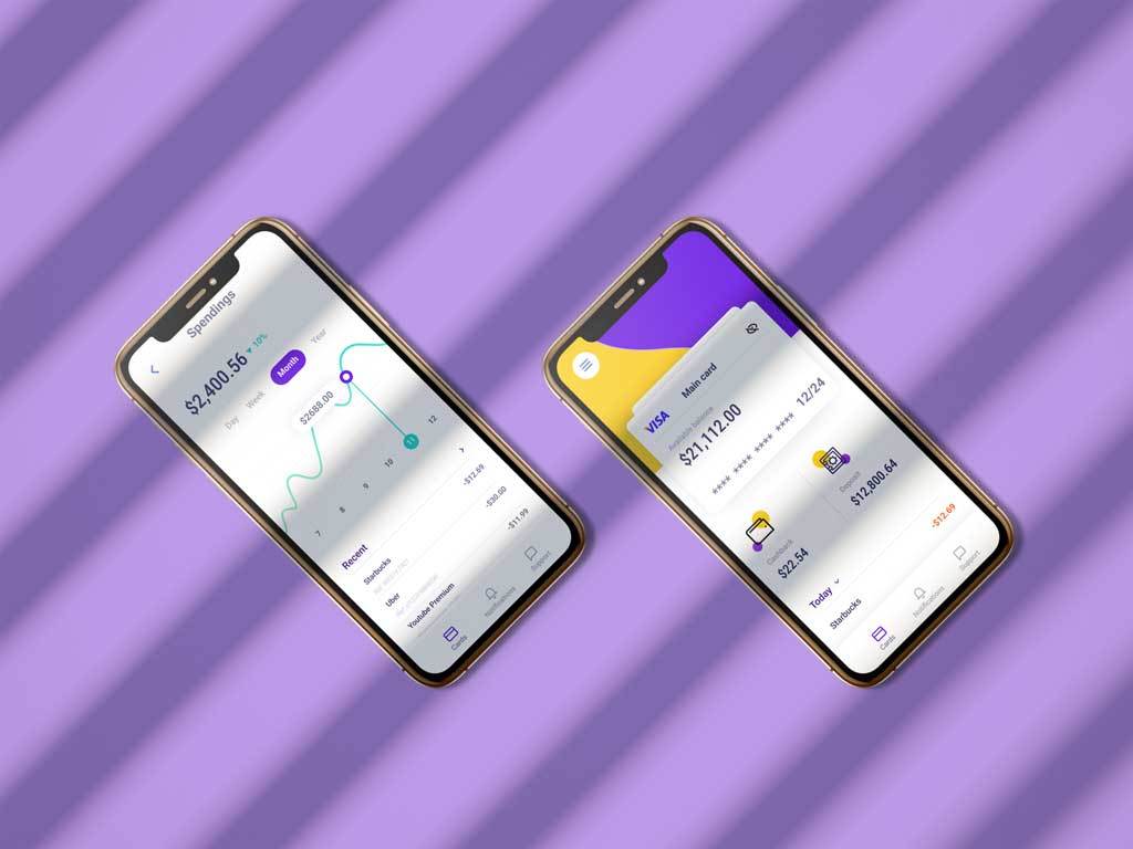 Mobile banking application interface