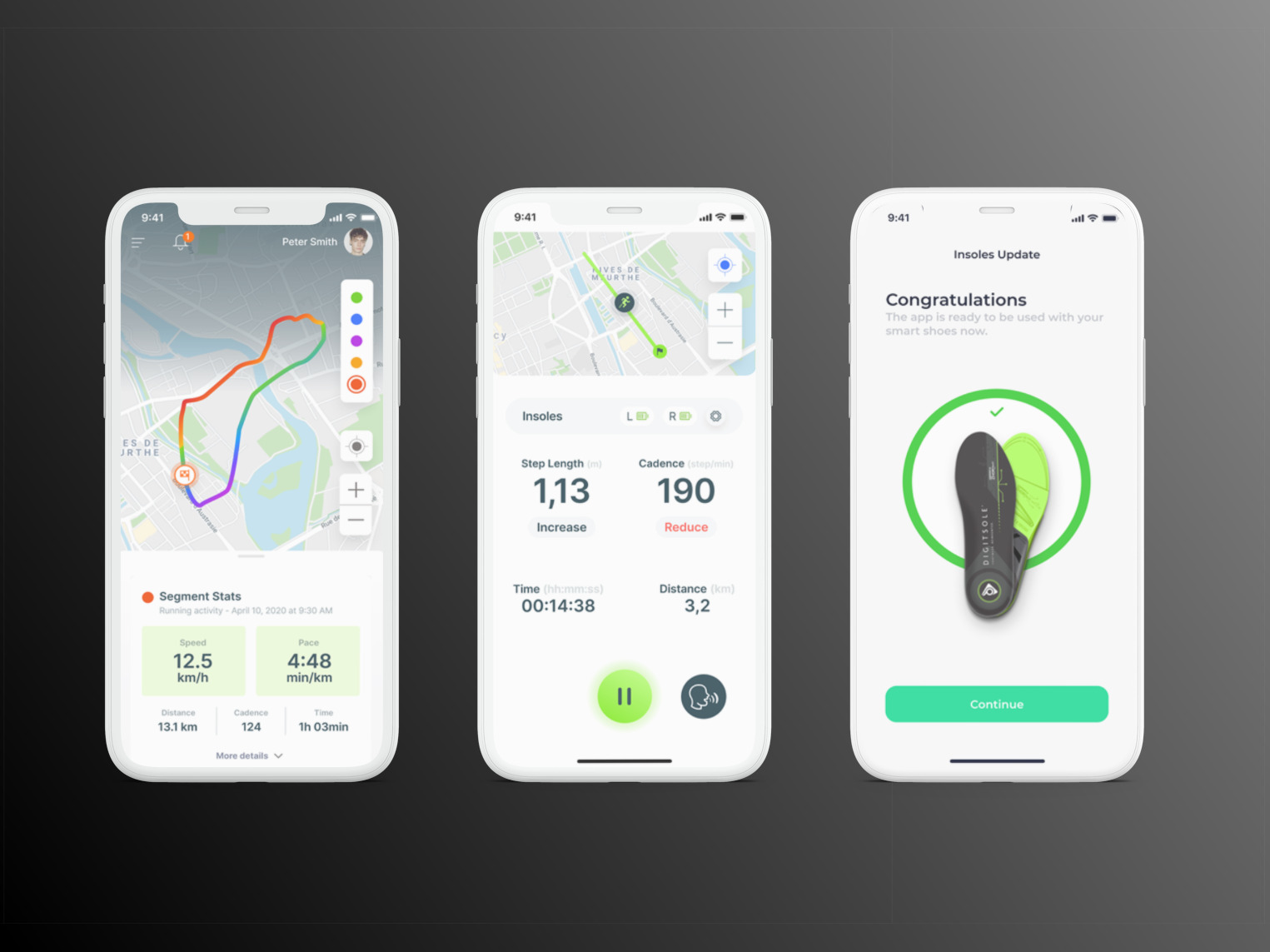 Running coach and training application interface
