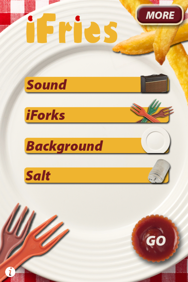 iFries recipe application interface