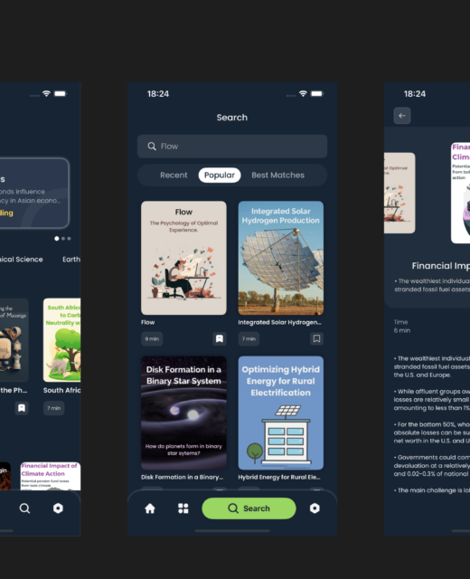 AI-Powered research summaries reading app